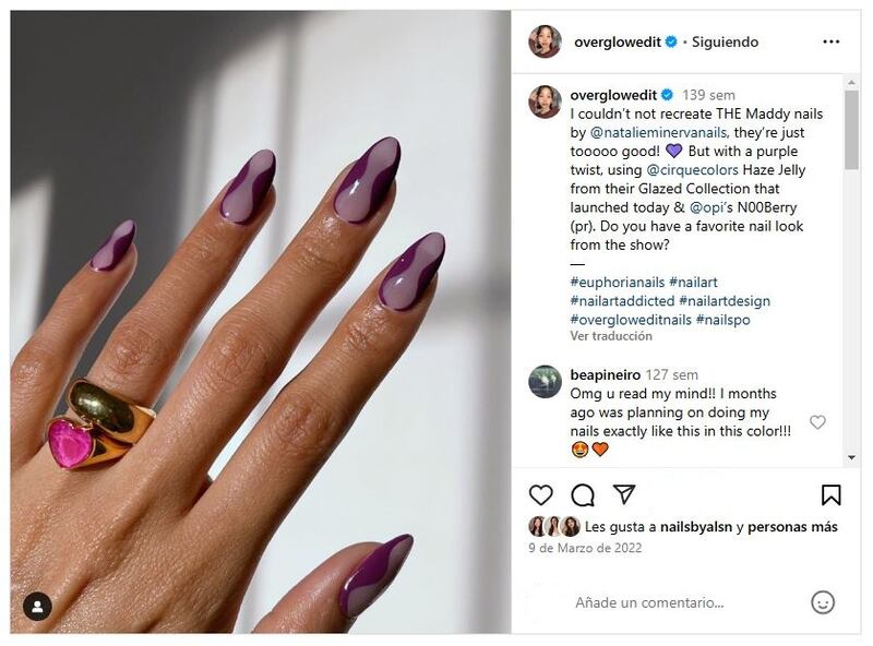 Las ‘mauve nails’ son la última tendencia en manicura sofisticada