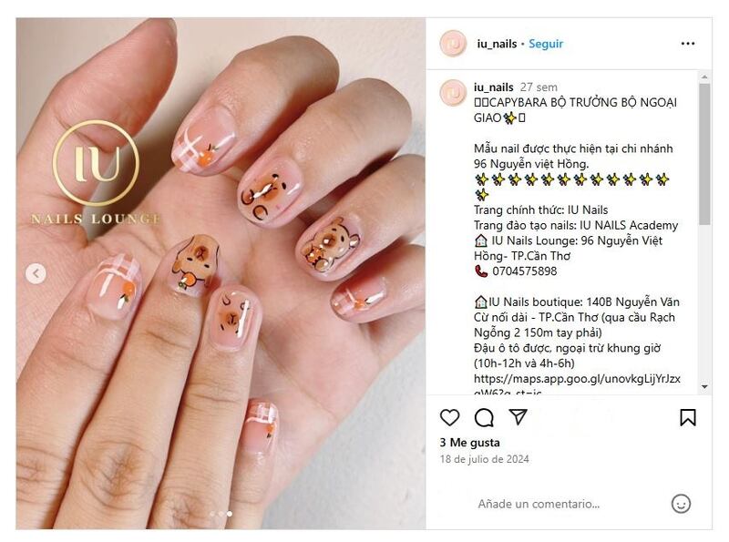 Las uñas capibara son perfectas para llevar durante la temporada primavera-verano