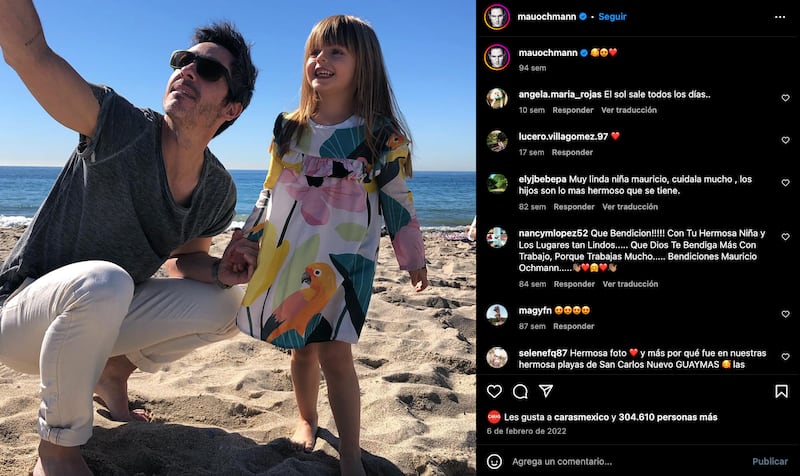 Mauricio Ochmann y su hija Kailani