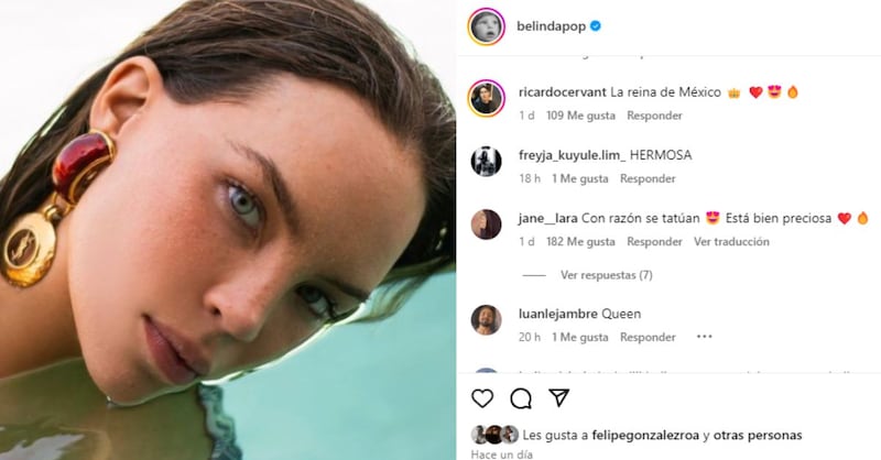 "Con razón se tatúan": la impactante foto de Belinda sin maquillaje que dejó sin palabras a las redes