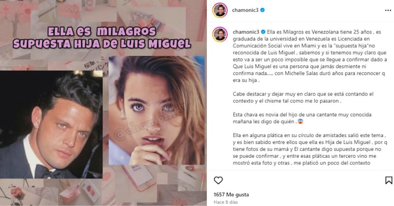 “Es más hija de Luis Miguel que Michelle Salas”: Las redes encendidas por la supuesta hija no reconocida del cantante