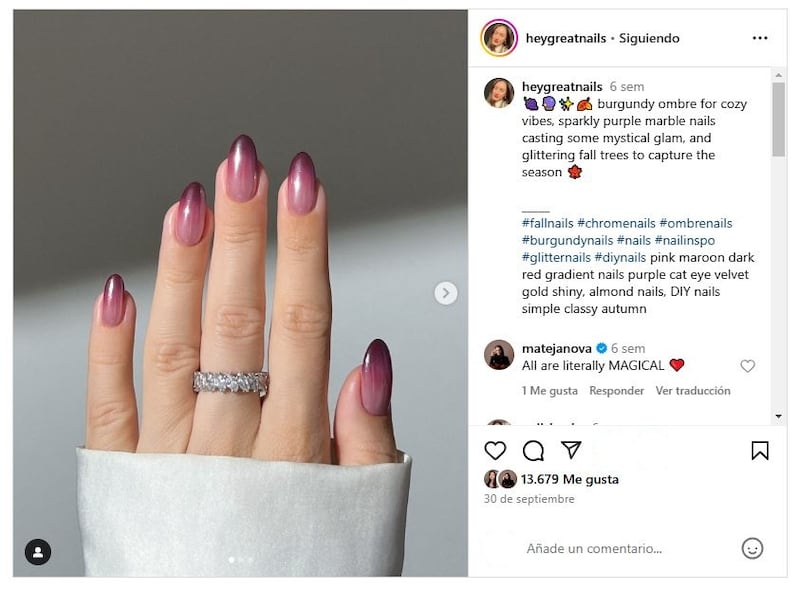 Las ‘mauve nails’ son la última tendencia en manicura sofisticada