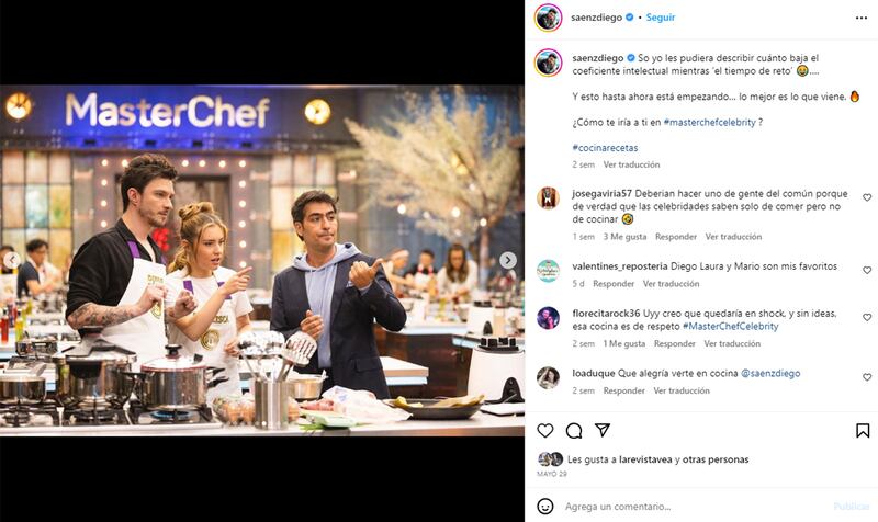 De ‘detestable’  y ‘arrogante’ califican a Diego Saenz en ‘Masterchef’: piden a gritos que lo saquen.