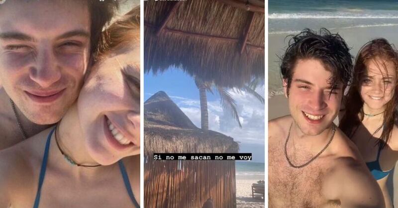 Nicolás Haza se fue a la playa a pasar vacaciones con su amos Daniela Martínez