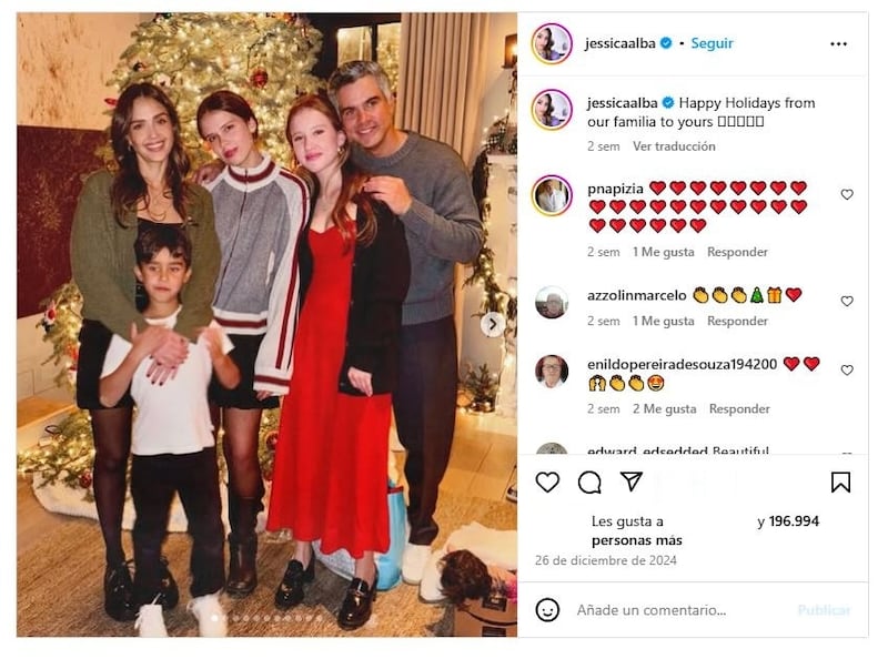 Jessica Alba y Cash Warren tienen tres hijos juntos