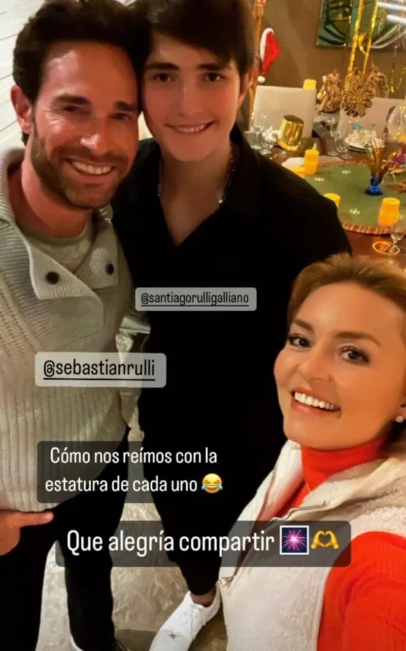 Angelique Boyer y su hijastro con Sebastián Rulli