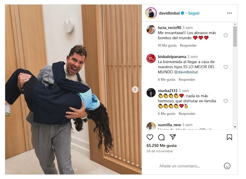 David Bisbal junto a su hija mayor, Ella