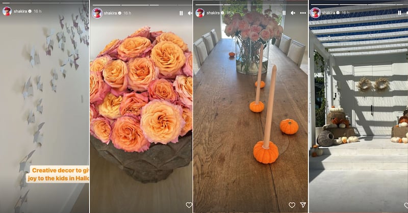 Shakira presume su decoración de Halloween