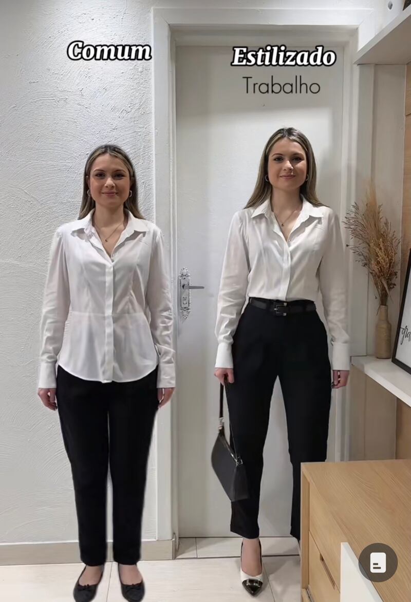 Look de camisa blanca para el trabajo