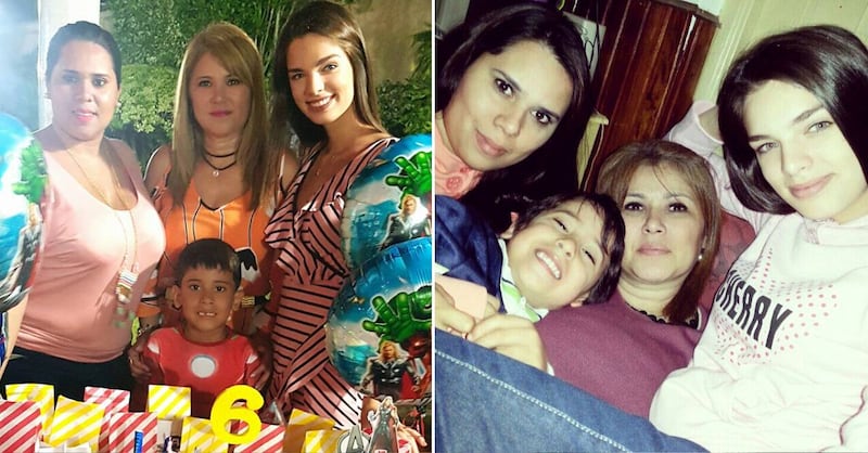 La familia de Nadia Ferreira hace años atrás