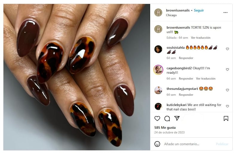 Las uñas 'cherry chocolate' son la última tendencia en manicura impuesta por Jennifer Lopez