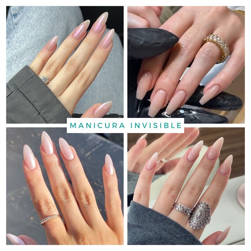 Diseños de manicura invisible