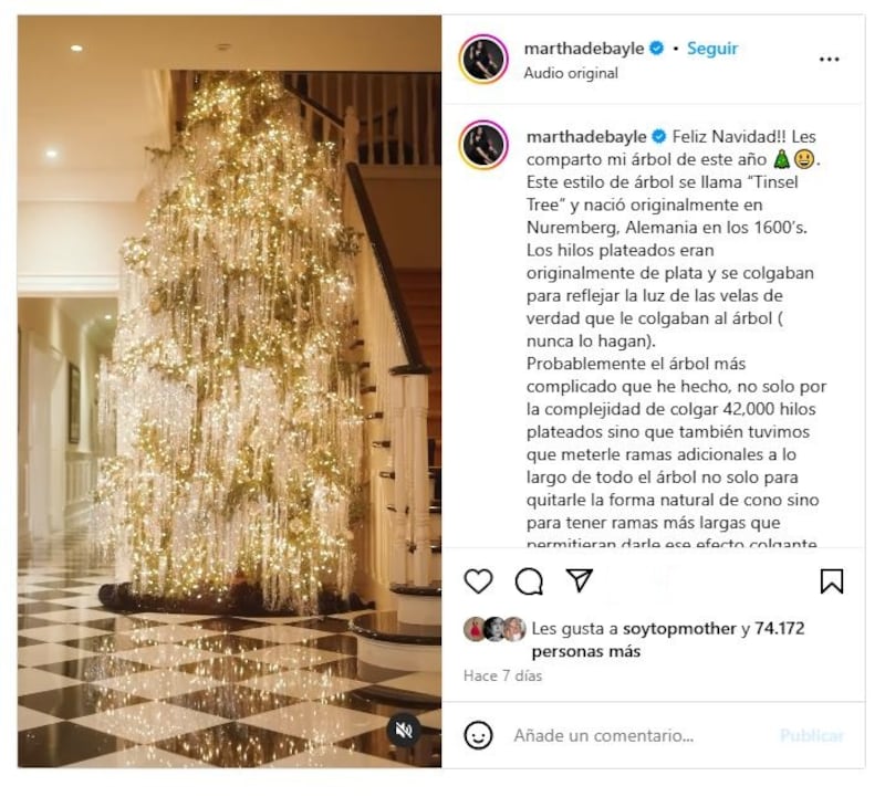 Martha Debayle impuso tendencia con la decoración de su arbolito de Navidad