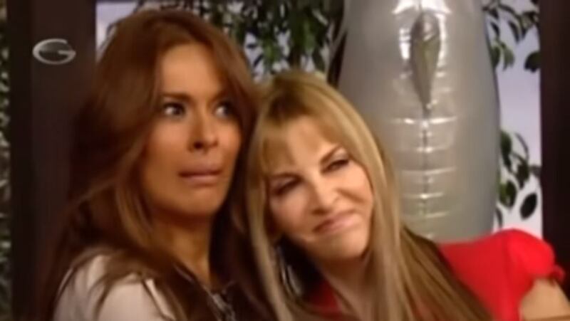 Galilea Montijo y Shanik Berman durante su pleito en 'Hoy'