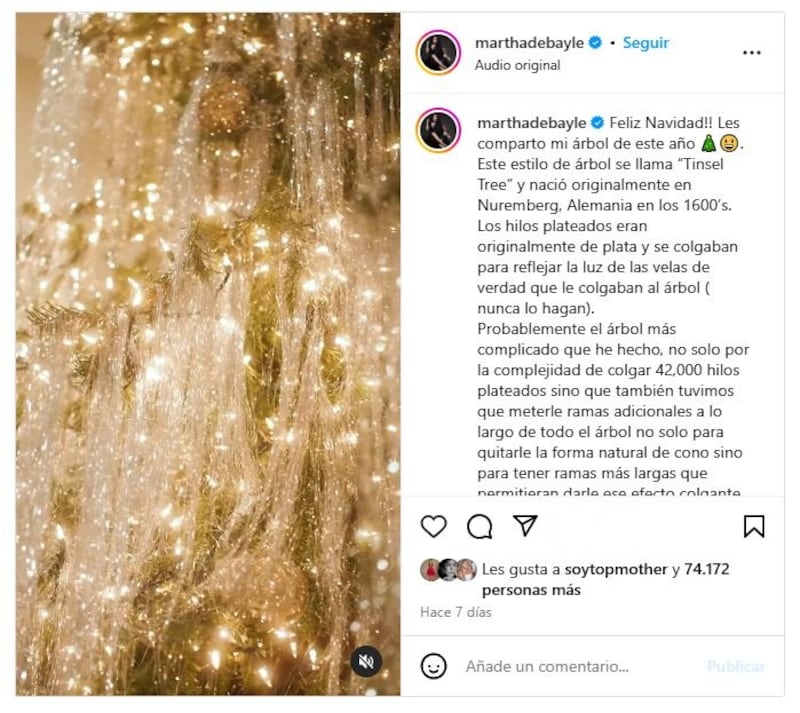 Martha Debayle impuso tendencia con la decoración de su arbolito de Navidad