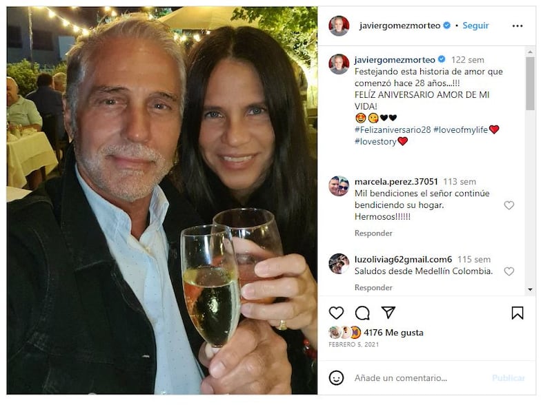 Javier Gómez junto a su esposa, Silvia Codino