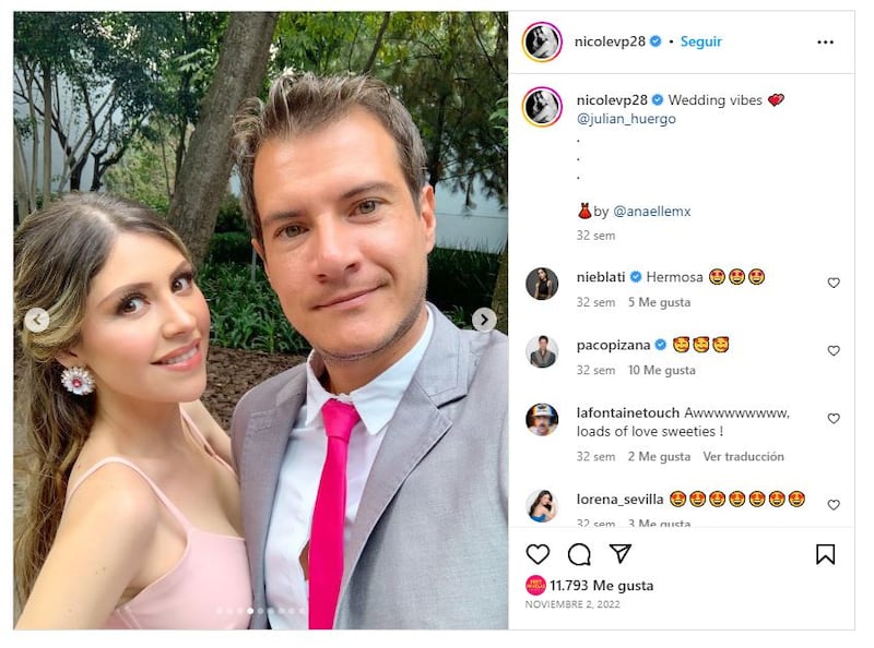 Nicole Vale mantiene una relación con Julián Huergo