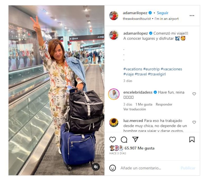 Adamari Lopez está disfrutando al máximo sus vacaciones por Portugal