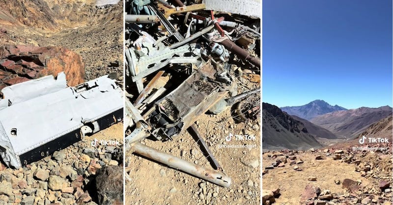 Imágenes del lugar donde se estrelló el vuelo 571 de la Fuerza Aérea Uruguaya en 1972