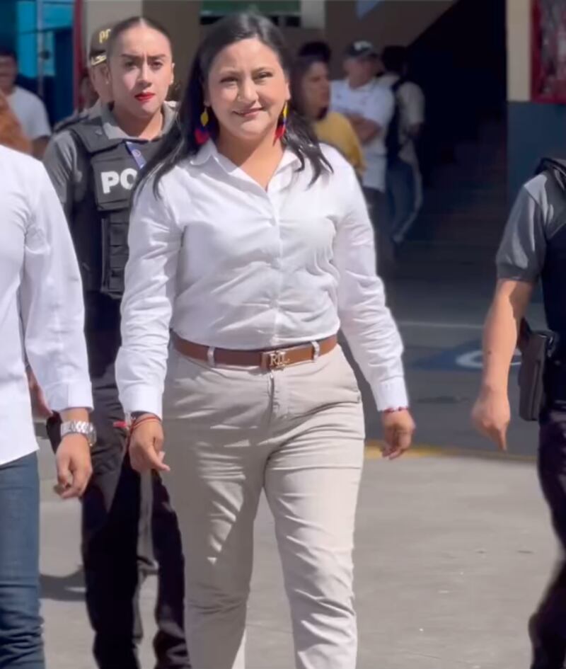 Blanca Lucrecia Sacancela, candidata vicepresidencial antes de votar