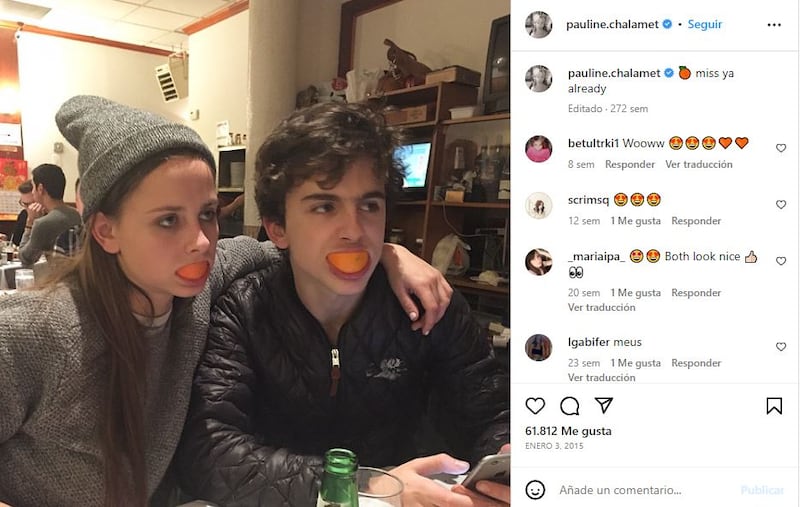 Pauline Chalamet y Timothée Chalamet