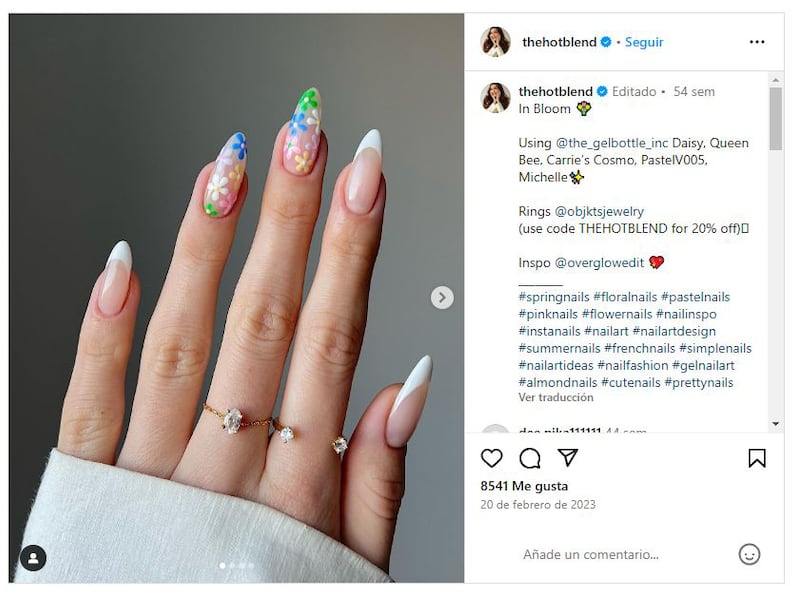 Ideas de manicura francesa para primavera