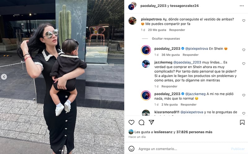 Paola Dalay presume look coordinado con su hija