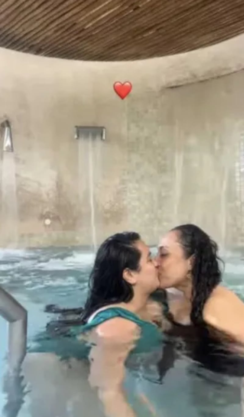 Michelle Rodríguez y su novia derrocharon romanticismo