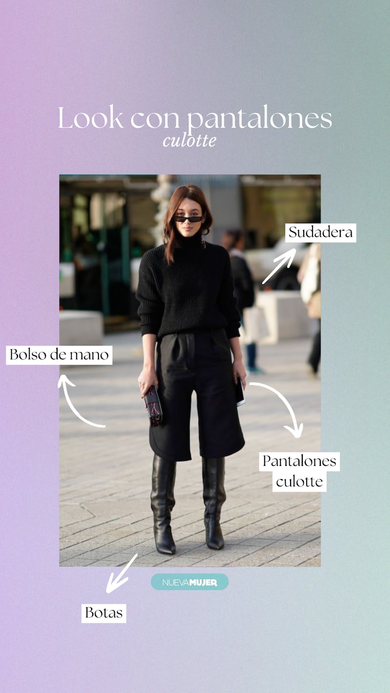 ¿Cómo usar pantalones culotte con botas?