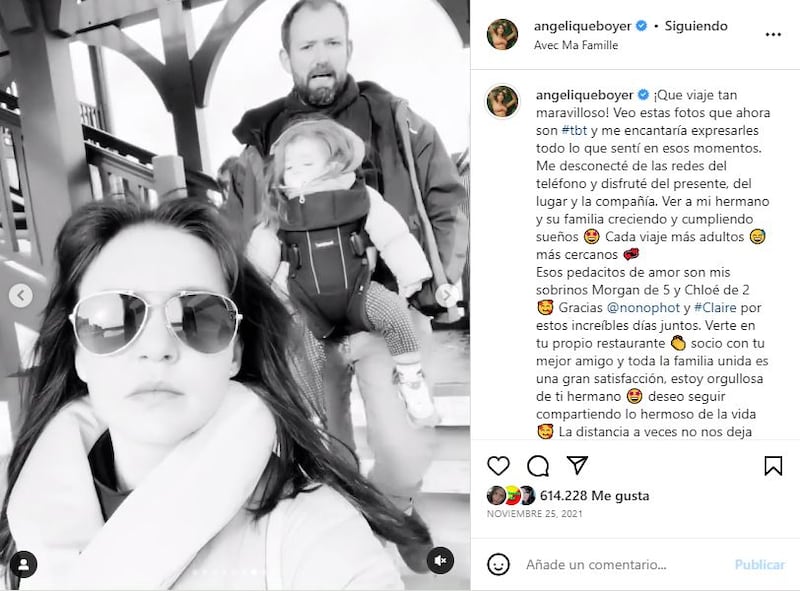 Angelique Boyer es una tía muy consentidora para sus sobrinos