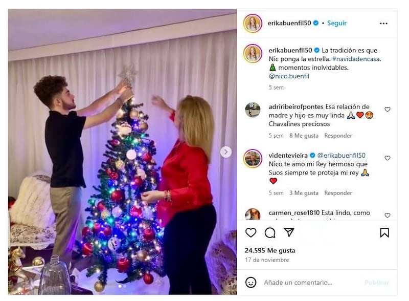 El árbol de Navidad de Érika Buenfil