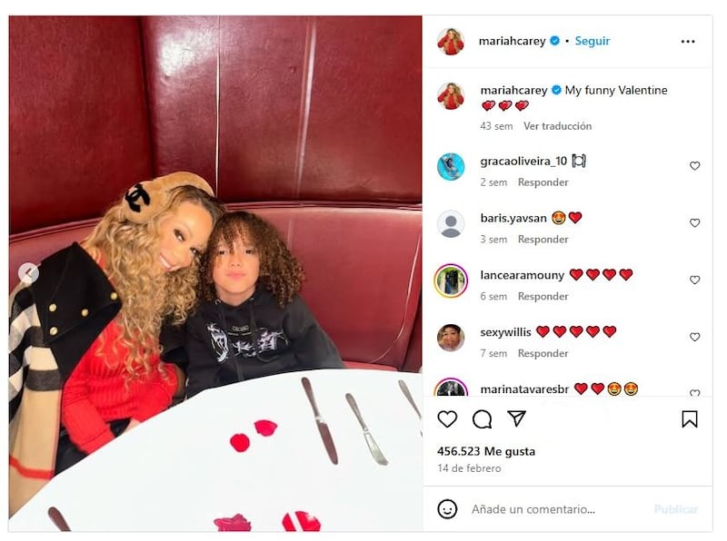 Mariah Carey junto a su hijo, Moroccan