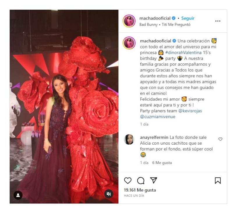 Alicia Machado botó la casa por la ventana para celebrar los XV años de su hija, Dinorah Valentina