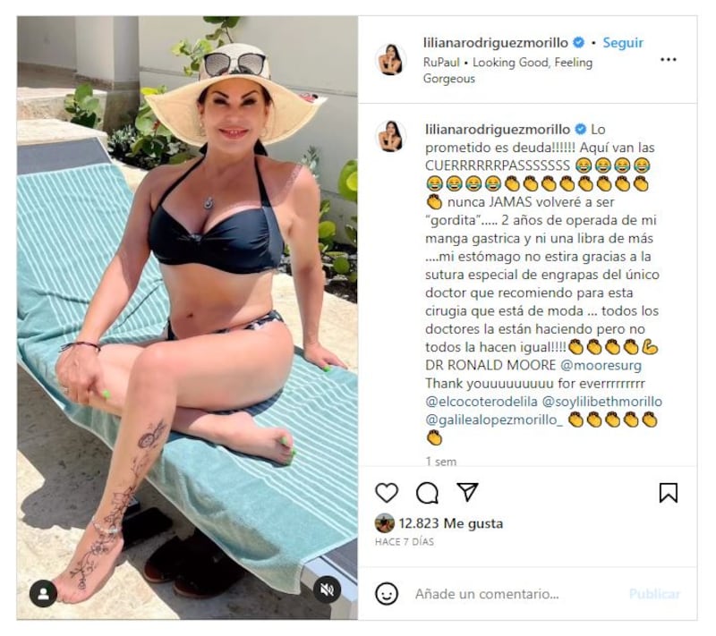 Liliana Rodríguez está muy contenta con su nueva apariencia