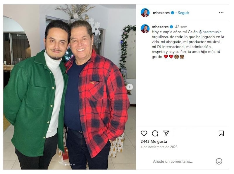 Alejandro Bezares es el hijo mayor de Mario Bezares