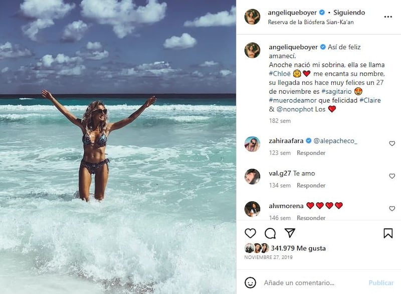 Angelique Boyer es una tía muy consentidora para sus sobrinos