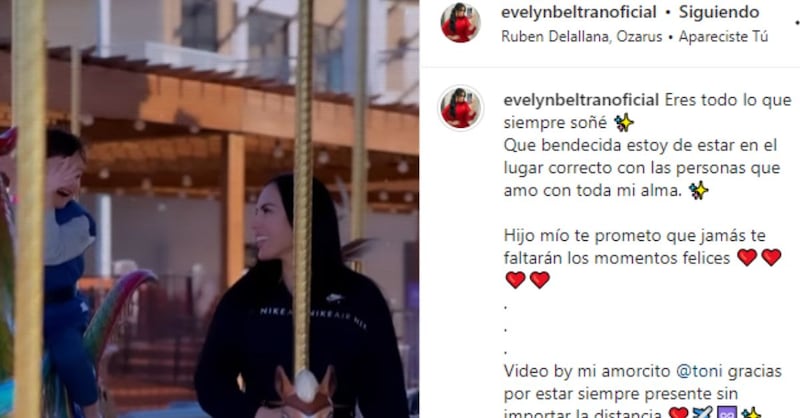 Toni Costa grabó videos de Evelyn Beltrán con su hijo