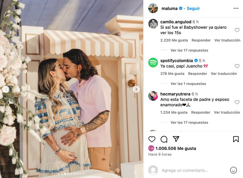 Maluma y Susana Gómez celebran el baby shower de Paris