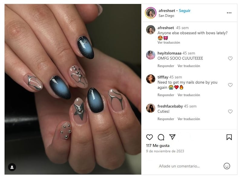 Las 'cyber nails' son la última moda en cuanto a uñas que surge este 2024