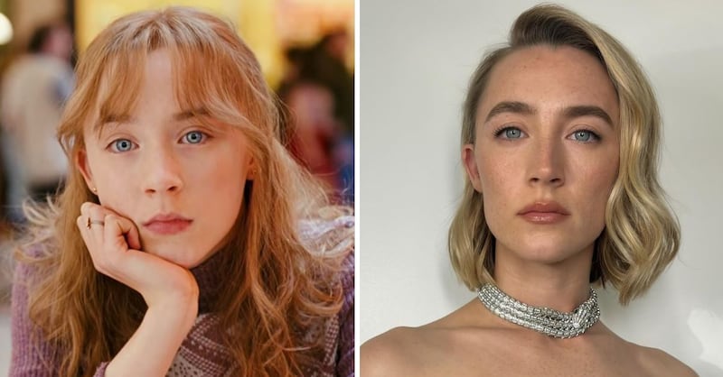 Saoirse Ronan en 'Desde mi cielo' y en la actualidad