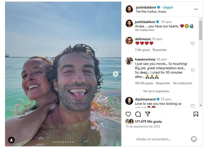 Justin Baldoni y su esposa, Emily Baldoni, presumen tener un gran matrimonio