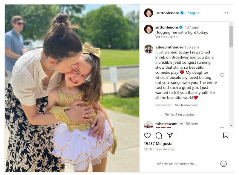 Sutton Foster es madre de una hija con su exesposo Ted Griffin