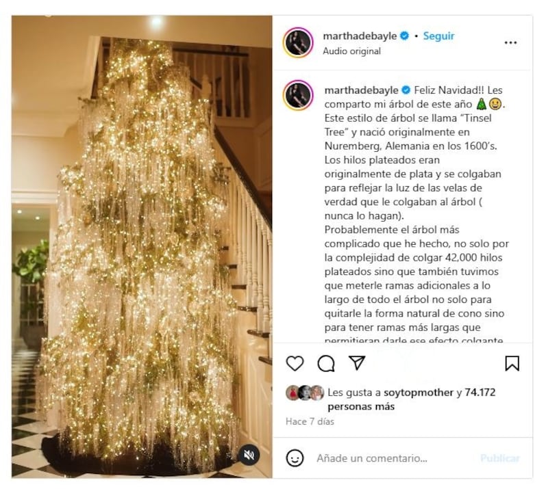 Martha Debayle impuso tendencia con la decoración de su arbolito de Navidad