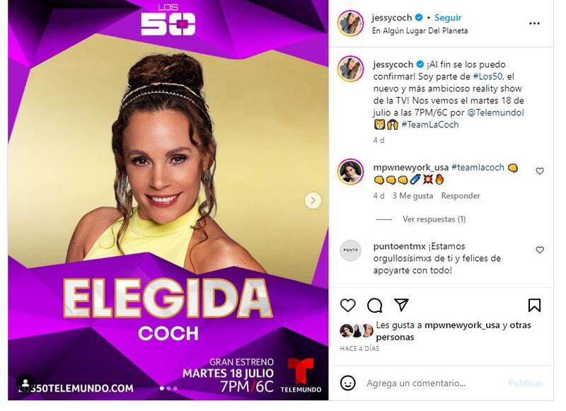 Jessica Coch es una de las participantes confirmadas de 'Los 50'