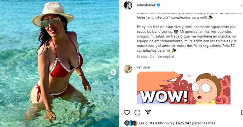 En 5 fotos Salma Hayek a sus 57 años muestra sus curvas bien tonificadas: “Una perfecta sirena mexicana”