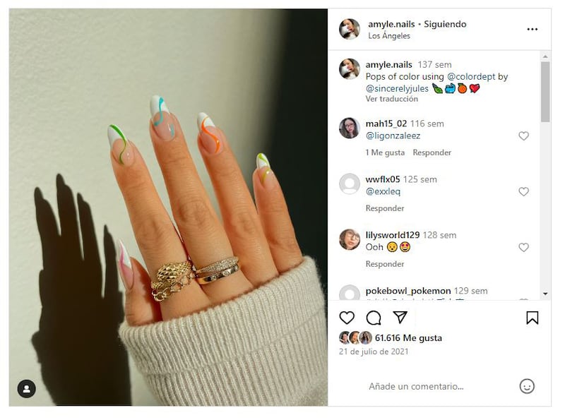 Ideas de manicura francesa para primavera