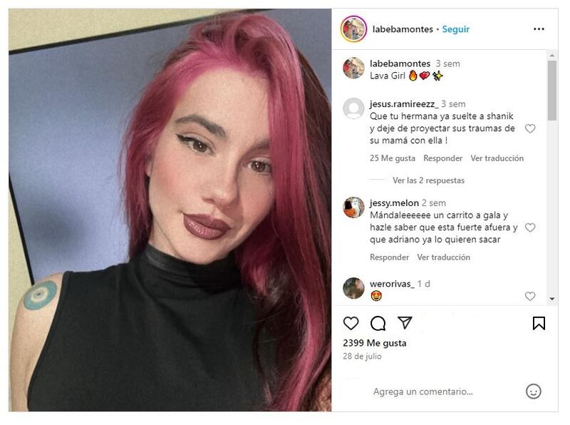 Beba Montes tiene más de 90 mil seguidores en Instagram