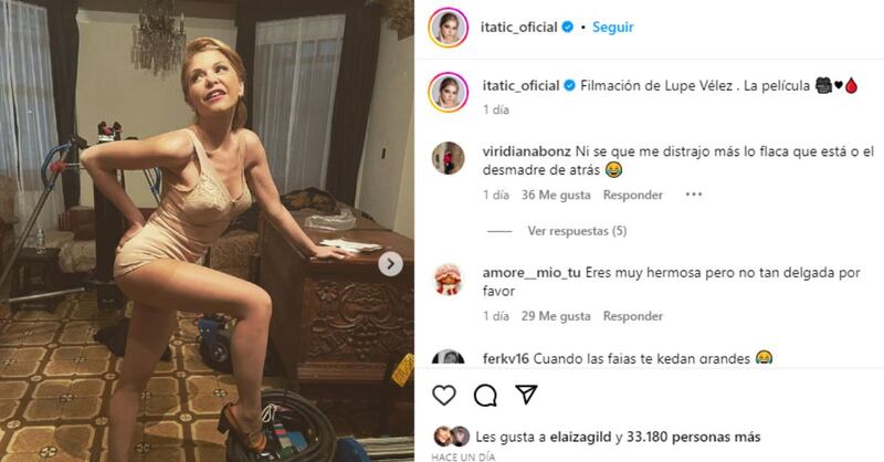 Itati Cantoral saca su lado más sensual y en redes sus fans preocupados porque “está muy flaquita”