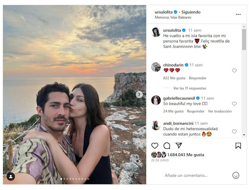 Úrsula Corberó y Chino Darín forman una de las parejas de actores más sólidas