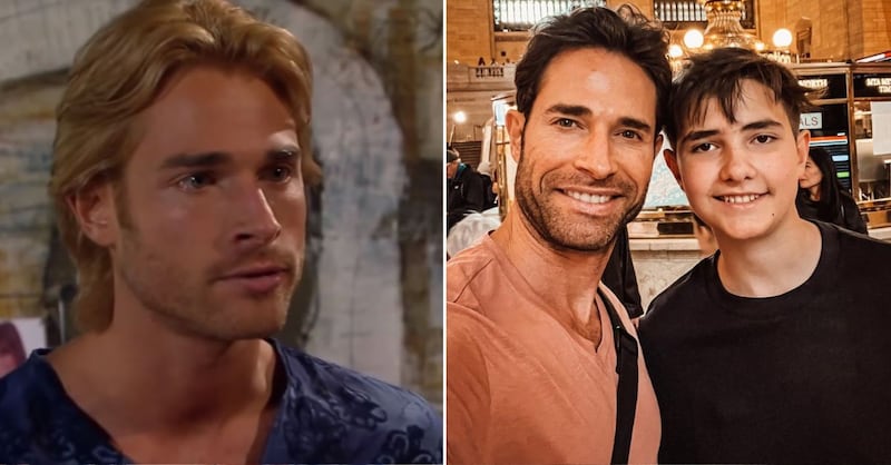 Sebastián Rulli en 'Rubí' y en la actualidad junto a su hijo